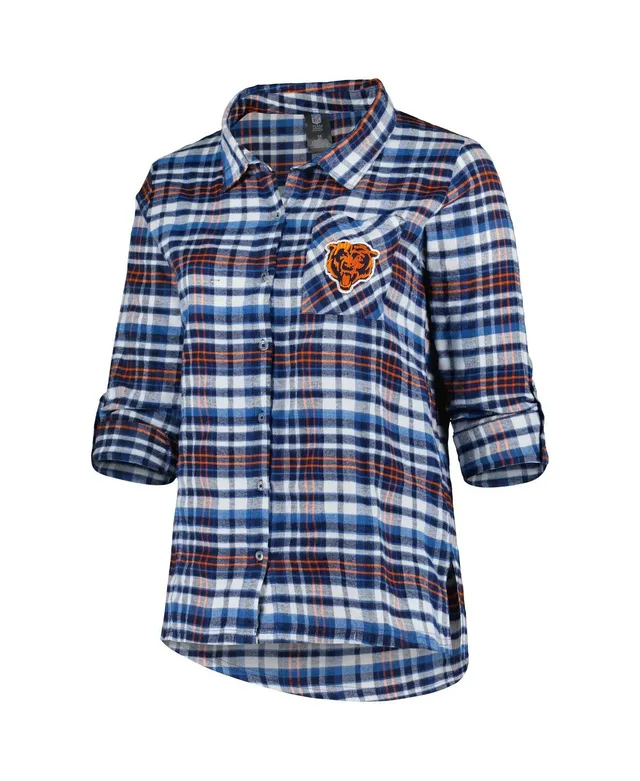 CONCEPTS SPORT Women's Concepts Sport Navy Chicago Bears Plus Size Mainstay  Flannel Full-Button Long Sleeve Nightshirt, Nordstrom