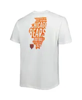 Men's Fanatics White Chicago Bears Big and Tall Hometown Collection Hot Shot T-shirt