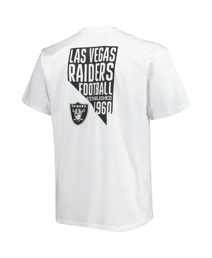 Men's Fanatics White Las Vegas Raiders Big and Tall Hometown Collection Hot Shot T-shirt