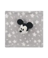 Lambs & Ivy Disney Baby Mickey Mouse Gray Stars Security Blanket/Lovey