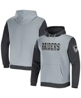 Men's Nfl x Darius Rucker Collection by Fanatics Gray, Charcoal Las Vegas Raiders Colorblock Pullover Hoodie