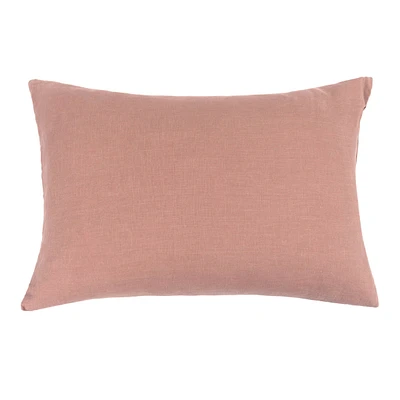 French Linen Decorative Throw Pillow - 22" x 15"