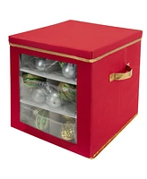 Simplify 27 Count Large Ornament Storage Box With See Through Window