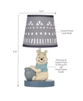 Lambs & Ivy Disney Baby Forever Pooh Gray Lamp with Shade & Bulb