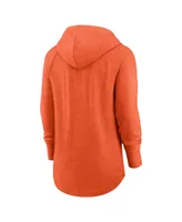 Women's Nike Orange Chicago Bears Minimal Statement Raglan Funnel Neck Pullover Hoodie