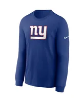 Men's Nike Royal New York Giants Primary Logo Long Sleeve T-shirt