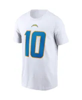 Men's Nike Justin Herbert White Los Angeles Chargers Name and Number T-shirt