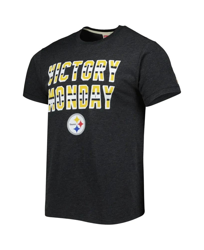 Men's Homage Charcoal Pittsburgh Steelers Victory Monday Tri-Blend T-shirt