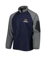 Men's Dunbrooke Navy Chicago Bears Hurricane Raglan Full-Zip Windbreaker Jacket