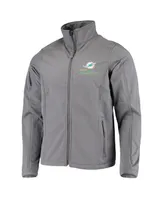 Men's Dunbrooke Charcoal Miami Dolphins Sonoma Softshell Full-Zip Jacket