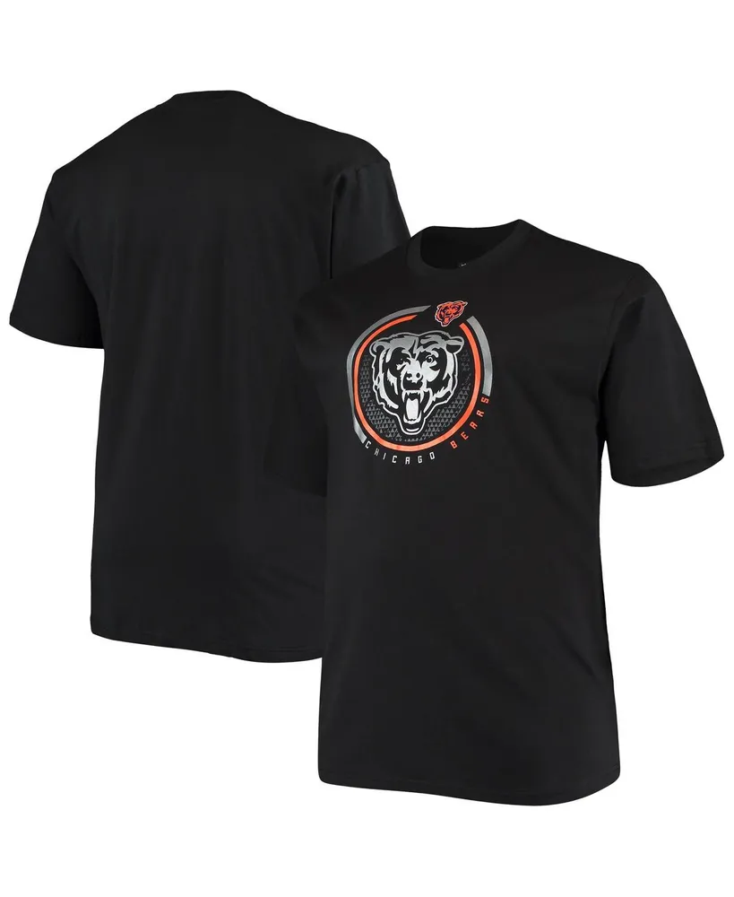 Men's Fanatics Black Chicago Bears Big and Tall Color Pop T-shirt