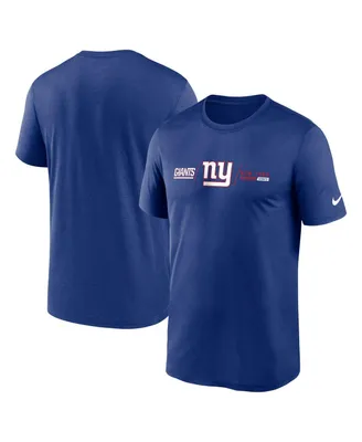 Men's Nike Royal New York Giants Horizontal Lockup Legend T-shirt