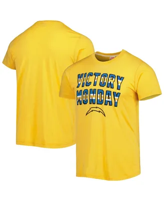 Men's Homage Gold Los Angeles Chargers Victory Monday Tri-Blend T-shirt