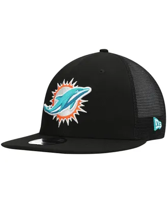 Men's New Era Black Miami Dolphins Shade Trucker 9Fifty Snapback Hat