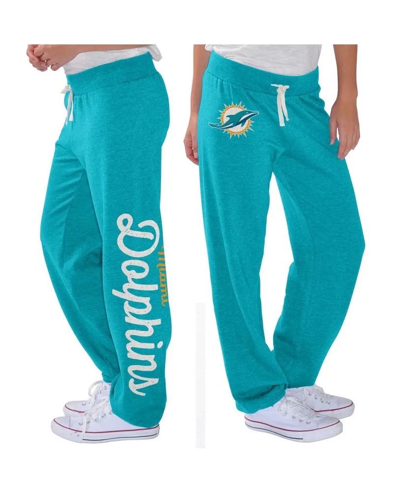 Women's G-iii 4Her by Carl Banks Aqua Miami Dolphins Scrimmage Fleece Pants