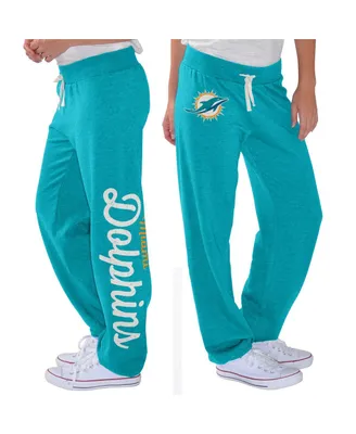 Women's G-iii 4Her by Carl Banks Aqua Miami Dolphins Scrimmage Fleece Pants