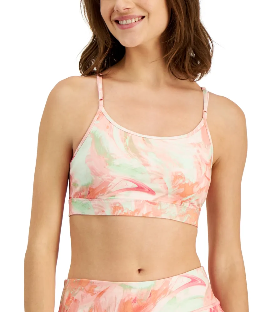 Id Ideology Women's Printed Low-Impact Bra, Created for Macy's