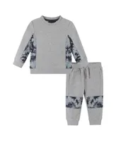 Andy & Evan Baby Boys Grey Hacci Sweat Set