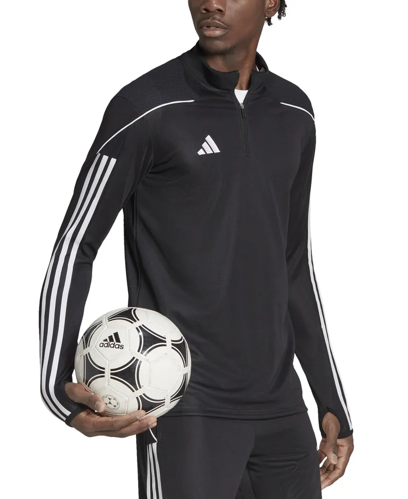 adidas Men's Tiro 23 Slim-Fit Performance 3-Stripes Quarter-Zip Track Jacket