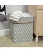 Lambs & Ivy Urban Jungle Gray/White Chevron Storage/Hamper