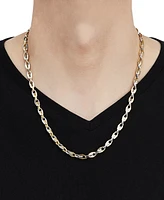 Men's Two-Tone Link 22" Chain Necklace in 18k Gold-Plated Sterling Silver & White Rhodium