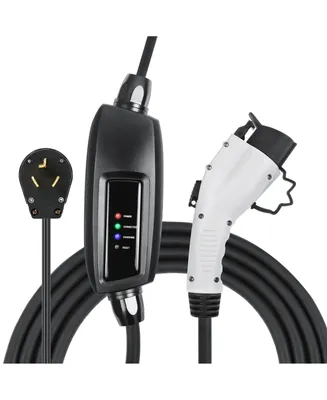 Lectron 240V Amp Level 2 Ev Charger with 21ft Extension Cord J1772 Cable & Nema - Plug Electric Vehicle Charger