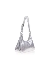 Joanna Maxham Prism Leather Hobo (Silver)