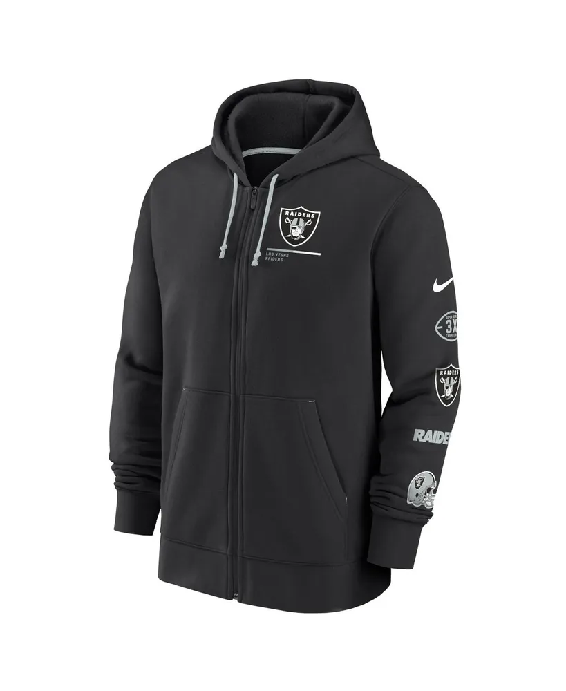 Men's Nike Black, Silver Las Vegas Raiders Surrey Full-Zip Hoodie