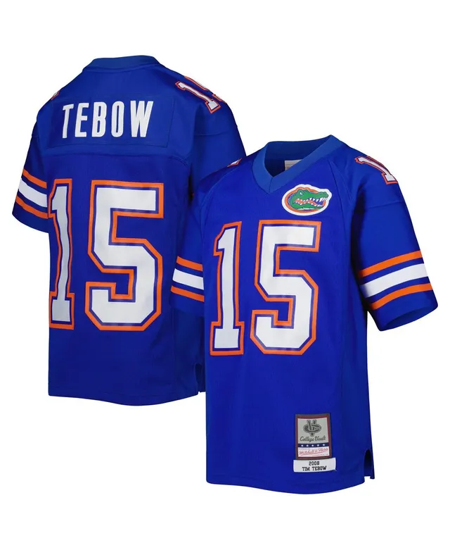 Tim Tebow Autographed/Signed Pro Style Blue XL Jersey Beckett 39143