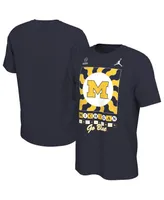 Men's Jordan Navy Michigan Wolverines College Football Playoff 2022 Fiesta Bowl Media Night T-shirt