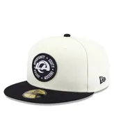 Men's New Era Cream and Black Los Angeles Rams 2022 Inspire Change 59FIFTY Fitted Hat