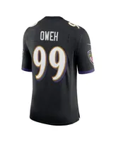 Men's Nike Odafe Oweh Baltimore Ravens Vapor Limited Jersey