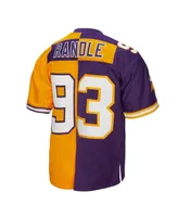 Men's Mitchell & Ness John Randle Purple and Gold Minnesota Vikings 1998 Split Legacy Replica Jersey