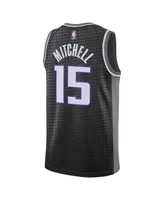 Men's Jordan Davion Mitchell Black Sacramento Kings 2022/23 Statement Edition Swingman Jersey