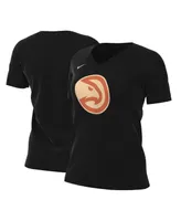 Women's Nike Black Atlanta Hawks 2022/23 City Edition Essential V-Neck T-shirt