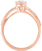 Lali Jewels Morganite (1 ct. t.w.) & Diamond Accent Ring in 14k Rose Gold