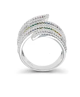 Macy's Multi Color Baguette Cubic Zirconia Ring (4 1/3 ct. t.w.) Sterling Silver