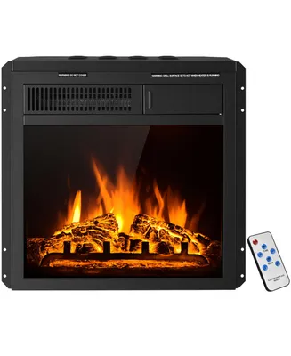 18'' Electric Fireplace Insert Freestanding & Recessed Heater