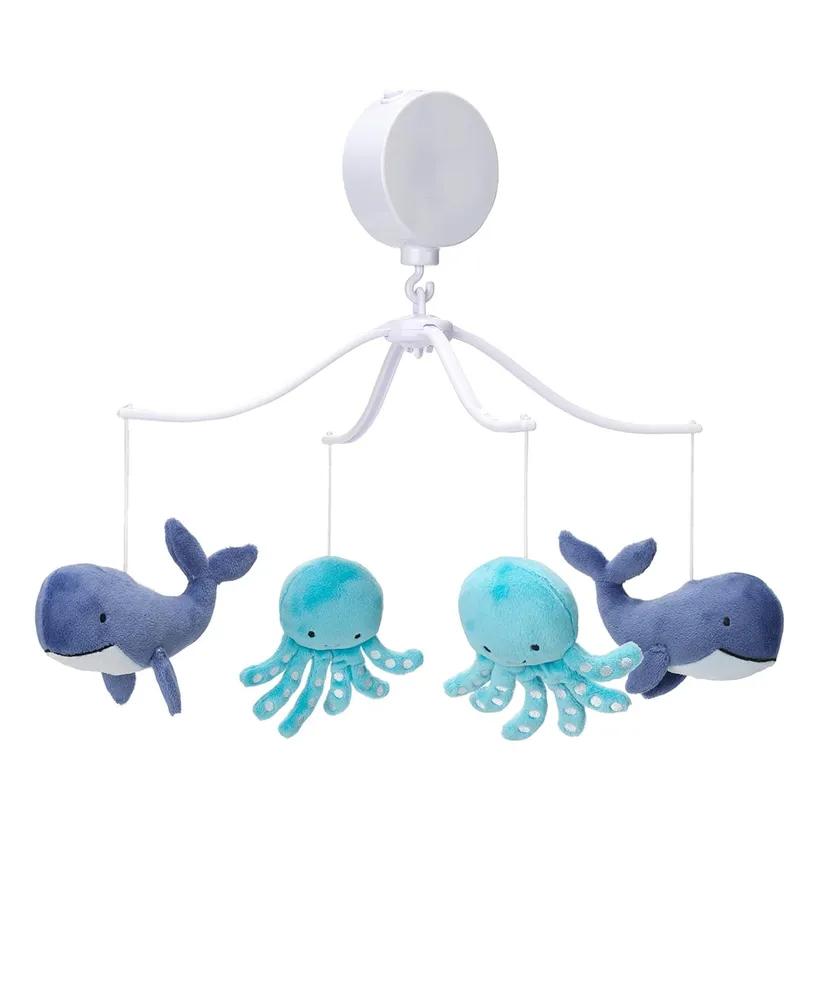 Bedtime Originals Whales Tale Blue Whale/Octopus Musical Baby Crib Mobile Toy