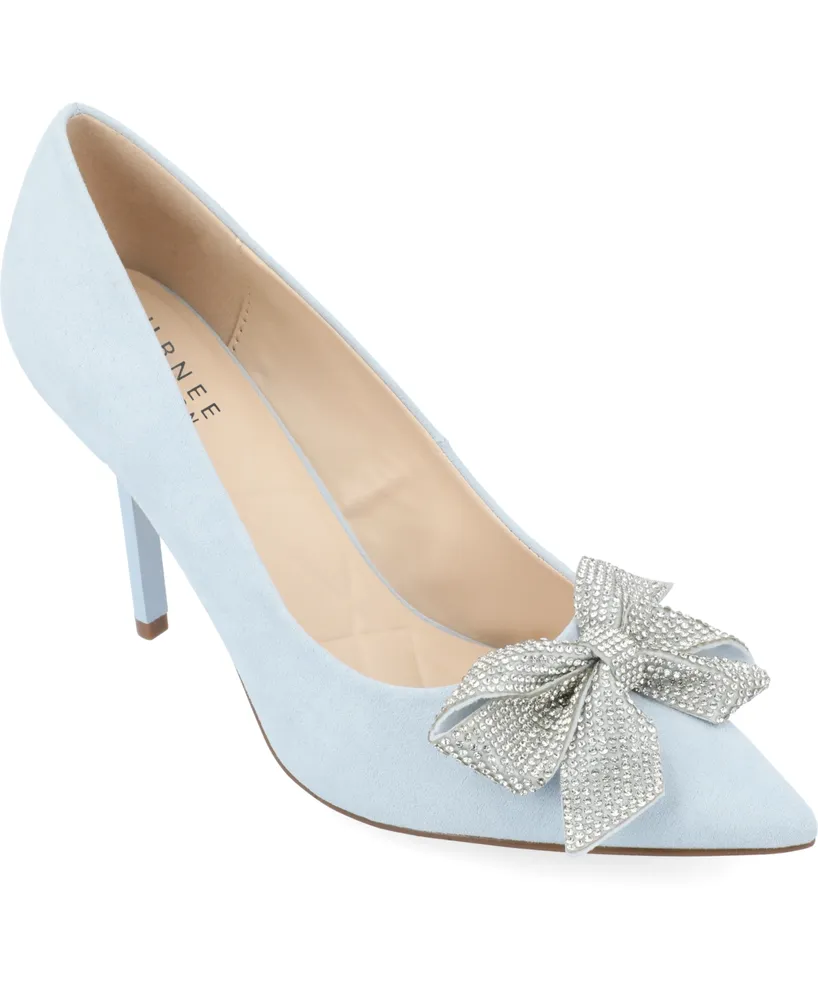 Journee Collection Women's Marcie Rhinestone Bow Pumps