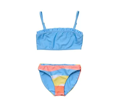 Toddler, Child Girls Good Vibes Frilled Bandeau Bikini