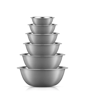 JoyJolt Stainless Steel Mixing Bowl, Set of 6