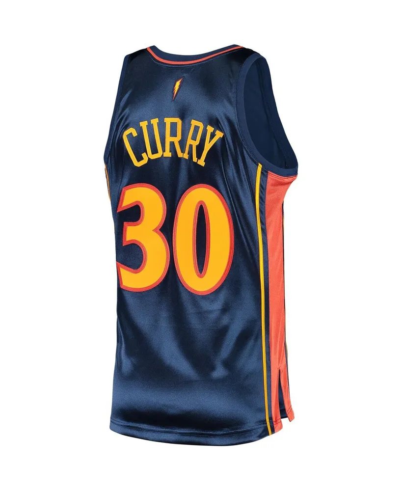 Men's Mitchell & Ness Stephen Curry Navy Golden State Warriors 2009 Hardwood Classics Authentic Jersey