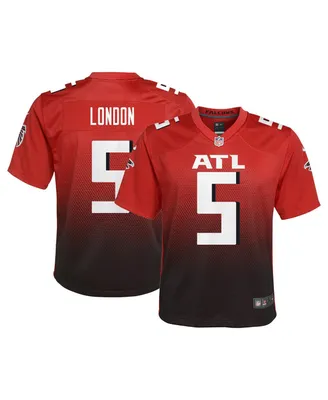 Big Boys and Girls Nike Drake London Red Atlanta Falcons Team Game Jersey