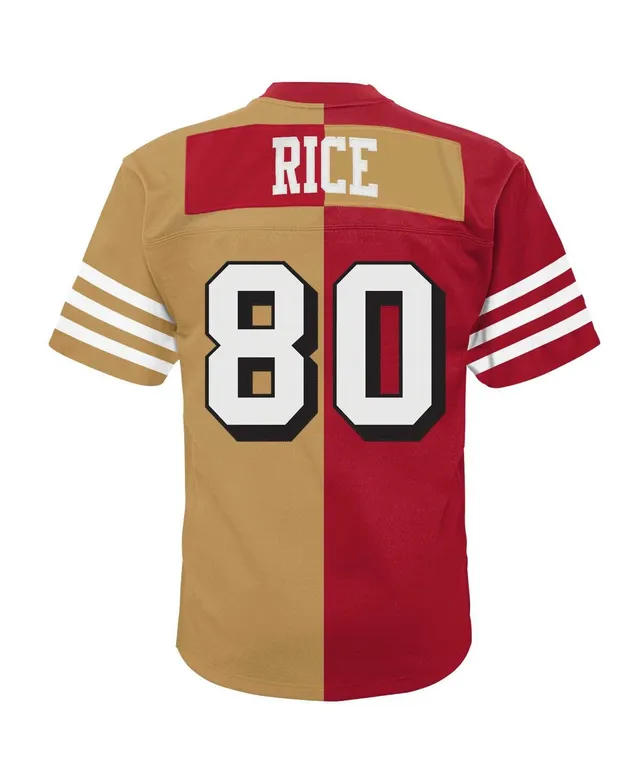 Joe Montana San Francisco 49ers Mitchell & Ness 1990 Split Legacy Replica  Jersey - Scarlet/Gold