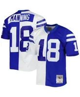 Men's Mitchell & Ness Peyton Manning Royal, White Indianapolis Colts 1998 Split Legacy Replica Jersey