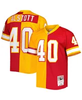 Men's Mitchell & Ness Mike Alstott Orange, Red Tampa Bay Buccaneers 1996 Split Legacy Replica Jersey