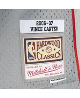 Men's Mitchell & Ness Vince Carter Navy, Gray New Jersey Nets Hardwood Classics 2006-07 Split Swingman