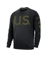 Men's Nike Black Army Black Knights 1st Armored Division Old Ironsides Rivalry Club Fleece U.s. Logo Pullover Sweatshirt