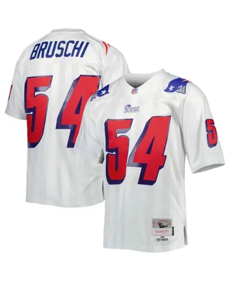 Men's Mitchell & Ness Tedy Bruschi White New England Patriots 1996 Legacy Replica Jersey